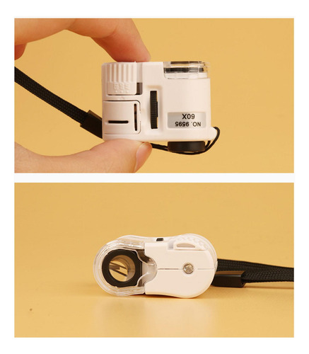 Microscopio Led De Bolsillo Mini Microscopio Con Luz Microsc