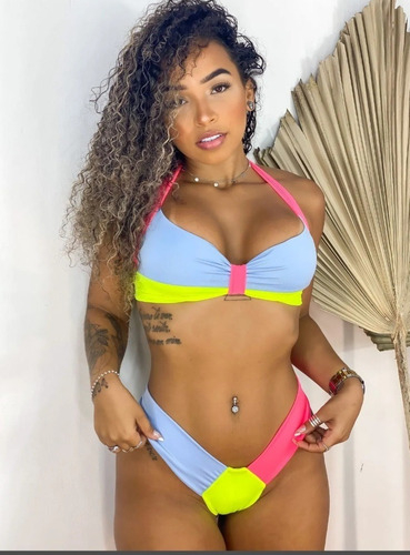 Imagem 3 de 4 de Biquíni Suplex Feminino Com Bojo Moda Praia Verão