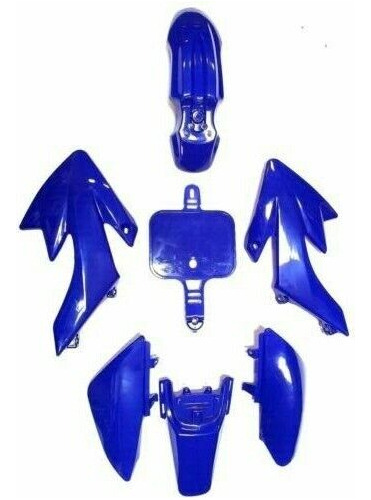 Blue Plastic Kit Body Fairing Fender For Dirt Pit Bike H Jjb
