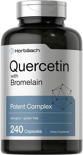 Quercetina + Bromelina Premium 240 Caps Antioxidante Eg Qq07 Sabor Nd