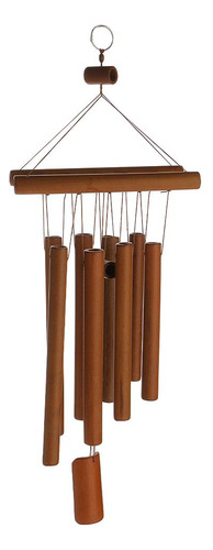 Hecho Windchimes Wind Chime Bambú 7 Tubos Ador Estilo 1