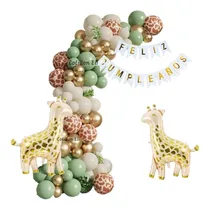 Comprar Combo Globos Safari Animalitos Selva Jirafa Verde Oliva