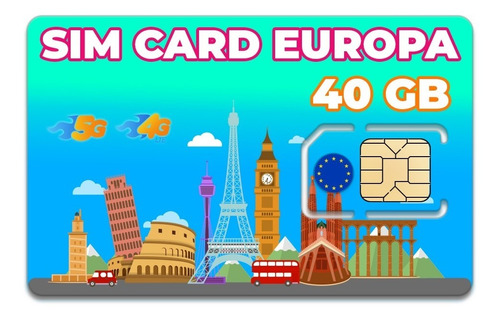 Sim Card Viajera Todo Europa Y Uk 10gb 4g Minutos Ilimitados