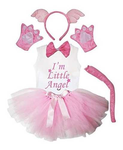 Disfraces Niñas - Petitebella I'm Little Angel Shirt Headban