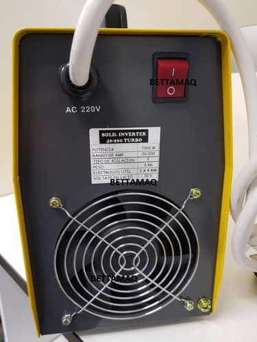 Soldadora Inverter Turbo 200 Concord Electrodo 7000w 2-4mm