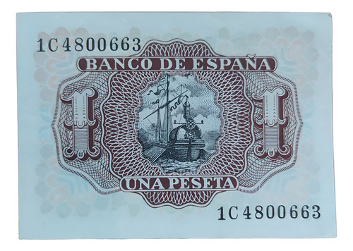Antiguo Billete 1 Peseta España 1953 Pick# 144 #2