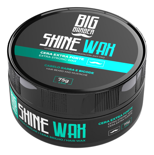 Pomada Modeladora Cera Shine Wax Brilho Big Barber 75g