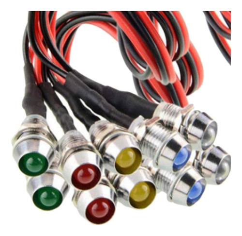Lámpara De Lámpara Indicadora Led 10x 12v 10mm