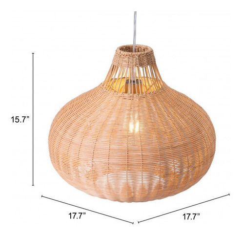 Imagen 6 de 12 de Lampara De Techo Vincent Bambu Këssa Muebles