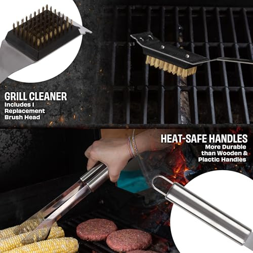 Conjunto De Herramientas De Barbacoa Con 16 Accesorios De Ba