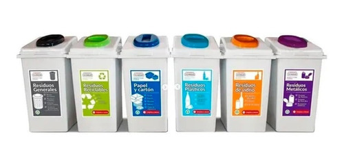Recipiente Reciclado/basura Colombraro Adosables 60 Lts