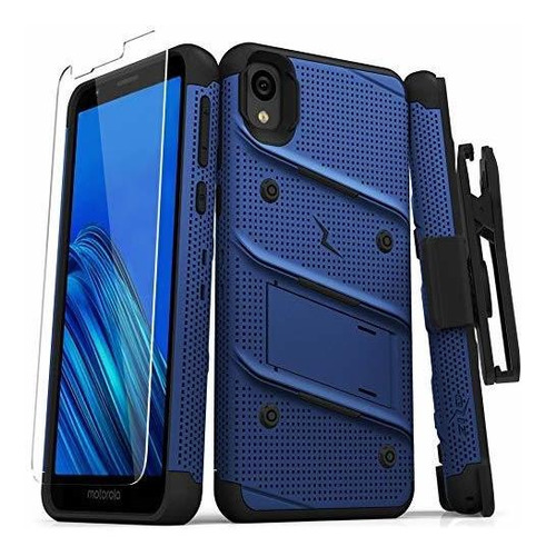 Zizo Bolt Series Motorola Moto E6 Caso Tenido 6ymqr