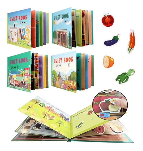 Libro Tranquilo, Libro Interactivo Montessori Juguetes Para