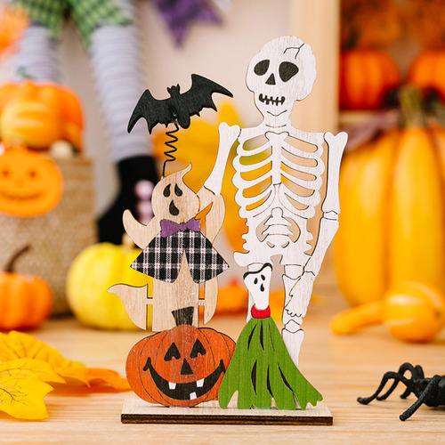 Centros De Mesa De Madera De Halloween Con Murciélago
