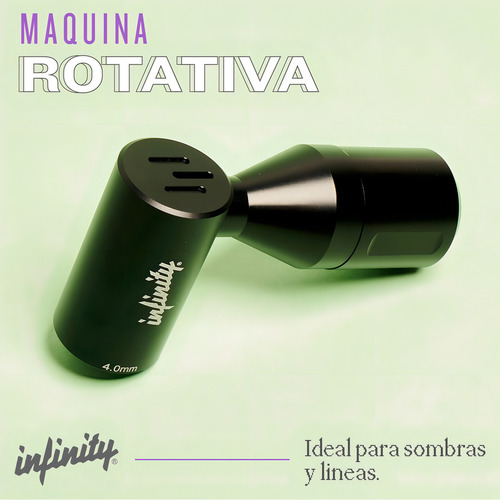 Máquina de caneta de tatuagem rotativa Infinity Perseus Stroke de 4,0 mm - cor preta