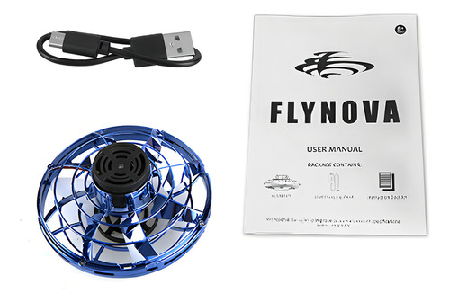 Drone De Brinquedo Flynova Spinner Led Rgb - Azul Preto