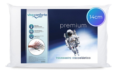 Travesseiro Nasa Viva Conforto - Altura 14cm