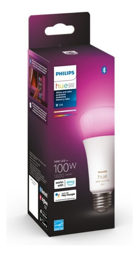 Foco Inteligente Philips Hue A21 luz multicolor con luz multicolor 16W