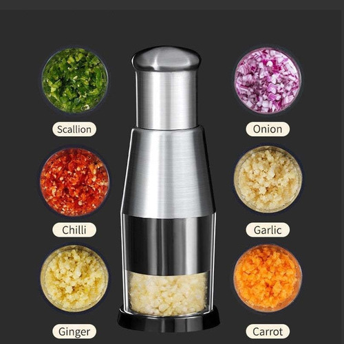 Cortador Manual Multiusos Para Ajo/verduras-acero Inoxidable
