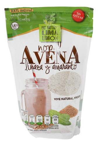 Eat Natural Lima Limón Avena Cocoa Linaza Y Canela 500g