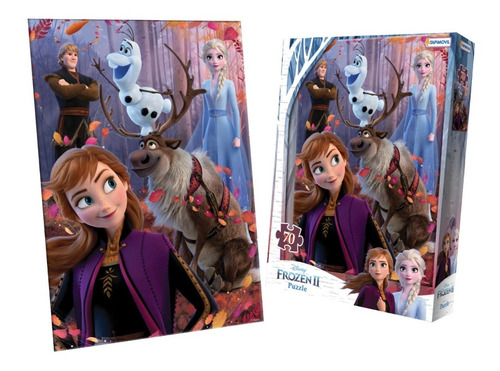 Imagen 1 de 1 de Puzzle 70 Piezas Frozen Rompecabezas Juego De Mesa
