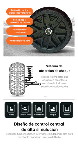 Camioneta Mercedes-benz Montable Electrica Control Remoto Asiento Doble Color Blanco 12v 4x4 Baterías Dobles Para Una Autonomía Ultralarga