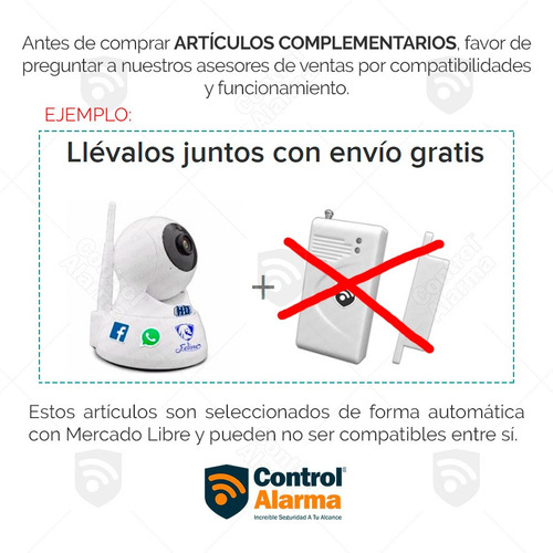 Kit 5 Sensores Para Alarma Inalambrica Mas Placa Casa