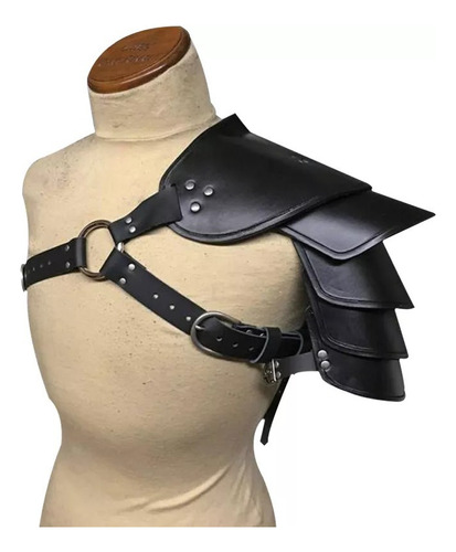 Medieval Samurai Pu Leather One Shoulder Cosplay