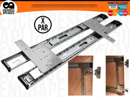 Imagen 1 de 4 de Riel Puerta Escondida Oculta 46 Cm - Juego (iva Inclu)