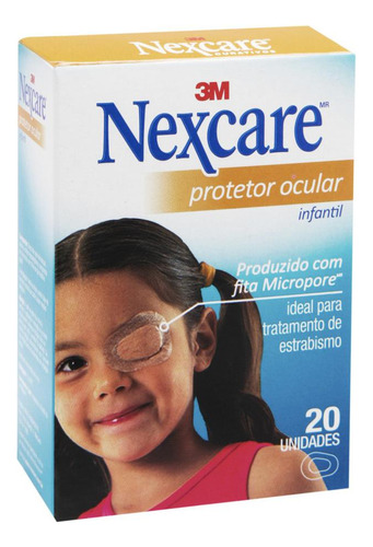 Protetor Ocular Opticlude Nexcare Infantil 20 Unidades
