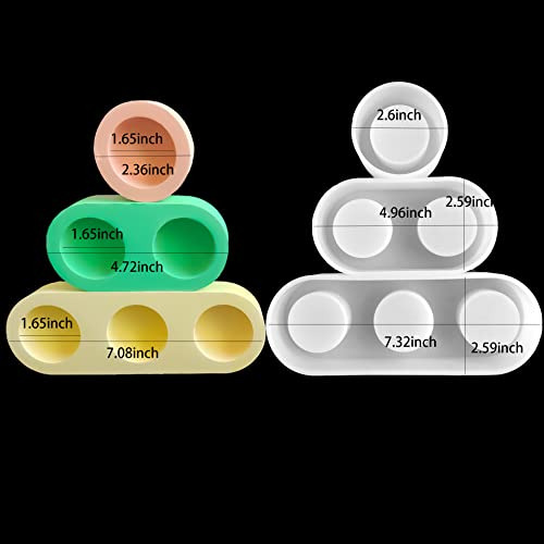 Yalulu 3 Moldes De Resina Para Portavelas De Velas De Té, Mo
