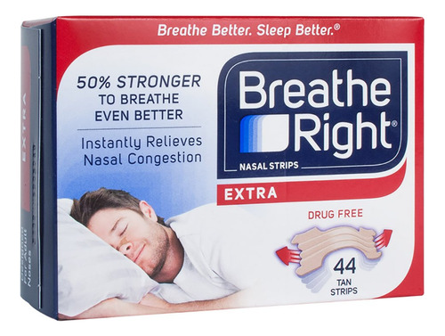 Breathe Right Tiras Nasales Extra Fuertes De Talla Unica, Br