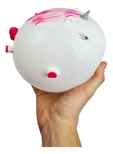 Imagem 4 de 6 de Bolha Unicórnio Inflável 20cm Tipo Io-io Brinquedo Braskit