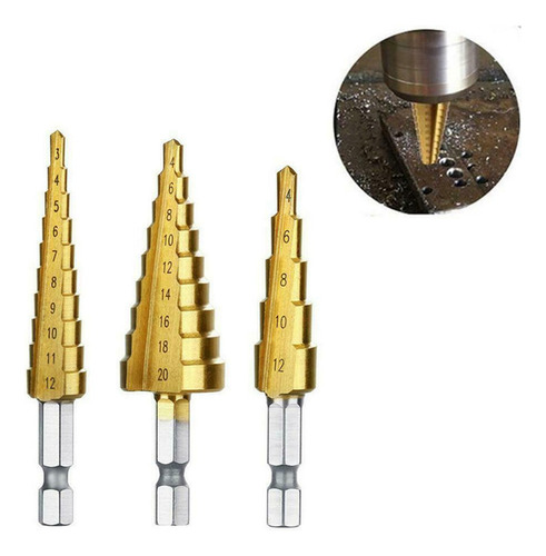 J 3pcs/set Hexagonal Hexagonal Shank Aço De Alta Velocidade