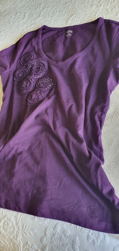 Remera Tommy Hilfiger Mujer Violeta Talle M Original Nueva