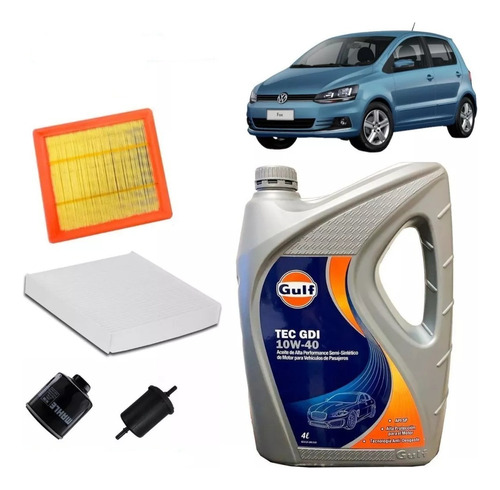 Kit Service X4 Filtros + Aceite Vw Suran Motor 1.6 16v Msi