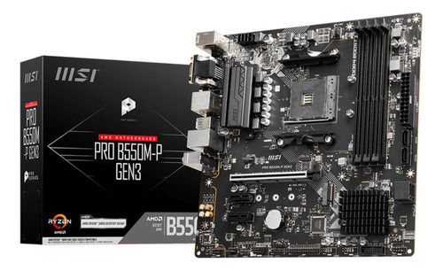 Motherboard Msi B550m-p Pro Am4 1 Color Negro