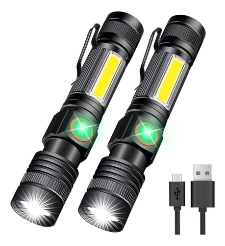 Linterna Led Hoxida C/clip Negra -pack X2