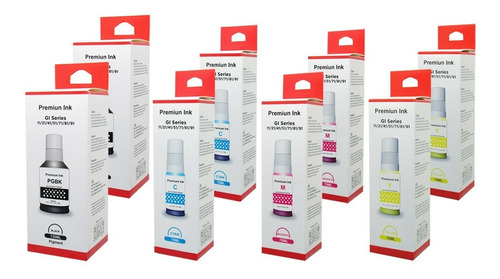 Pack 8 Tintas Premium Ink Gi-11 Para Canon Pixma 2160 / 3160