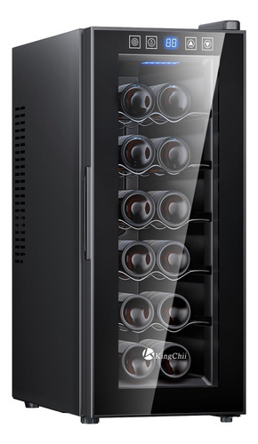 Kingchii Refrigerador De Vino Termoelectrico De 12 Botellas,