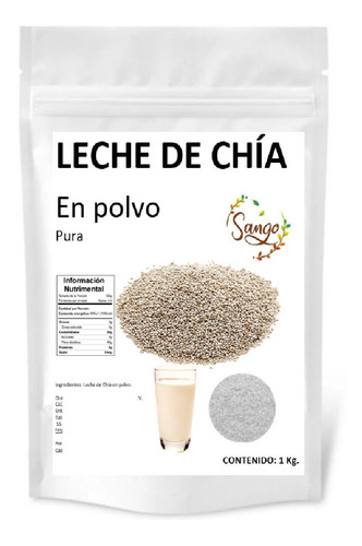 Imagen 1 de 1 de 1 Kg Leche De Chia Blanca En Polvo, Vegana Sinazucar