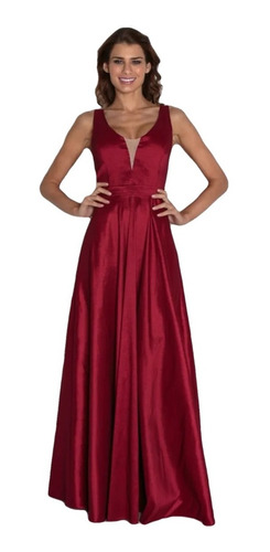 Vestido Mãe Noiva Festa Formatura Longo Luxo Vermelho