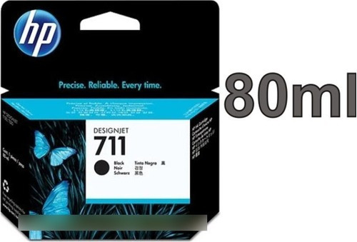 Hp 711 Negra 80ml. Original Designjet T120, T520