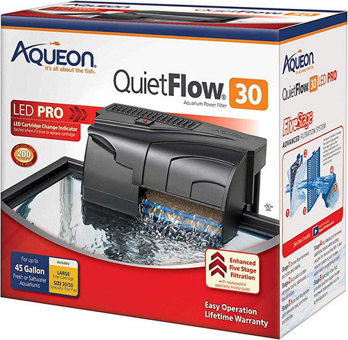 Aqueon Quietflow 30 Led Pro Filtro De Potencia Para Tanque D