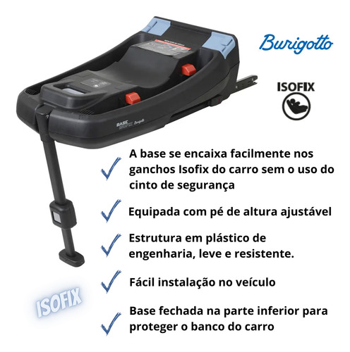 Bebê Conforto Com Base Isofix Cadeirinha Burigotto Infantil
