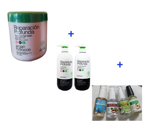 Pack Argan Shampoo, Acondicionador, Crema Y Aceite