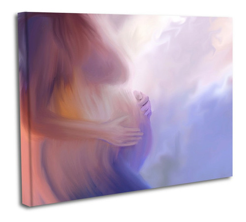 Cuadro Lienzo Canvas 80x120cm Mujer Embarazada Arte Pincel