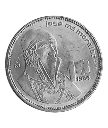 Moneda Antigua De 1 Peso Acuñada En 1984 Esfinge José Ma.  M
