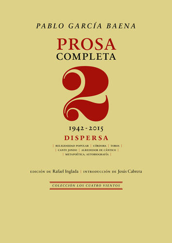 Prosa Completa, 2 ( Libro Original )