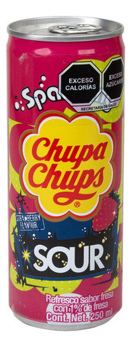 Refresco Coreano Sabor Fresa Agrio, Chupa Chups 250 Ml